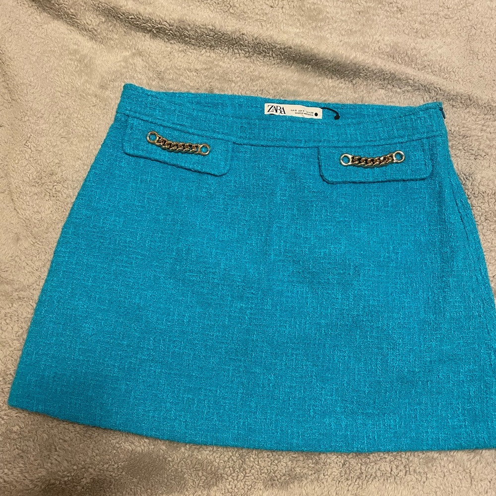 Zara. Blue mini skirt size size